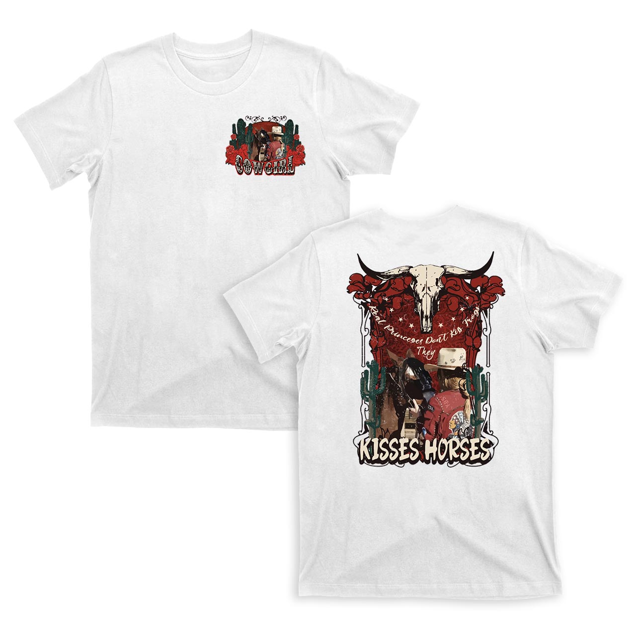 Real Princesses Don't Kiss Frogs Retro Cowboy T-Shirts