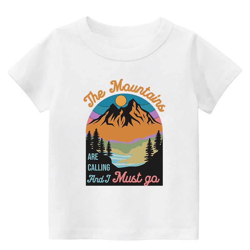 The Mountains Are Calling Kids T-shirt