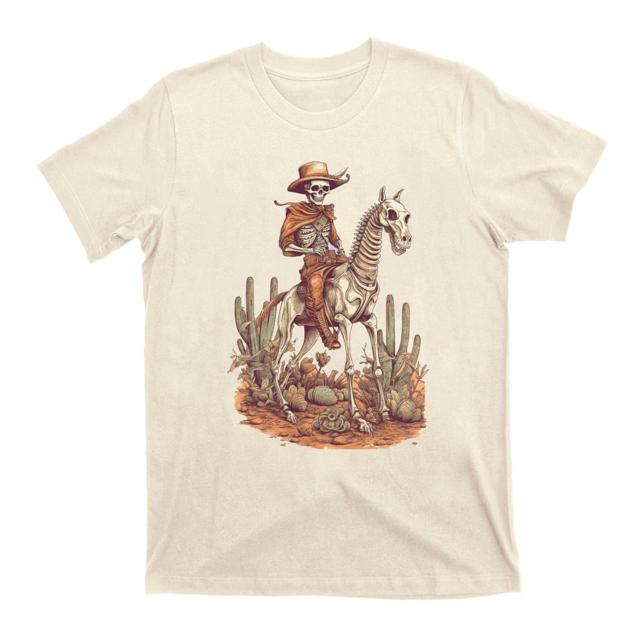 Desert Cowboy Skeleton Cowboy T-Shirts