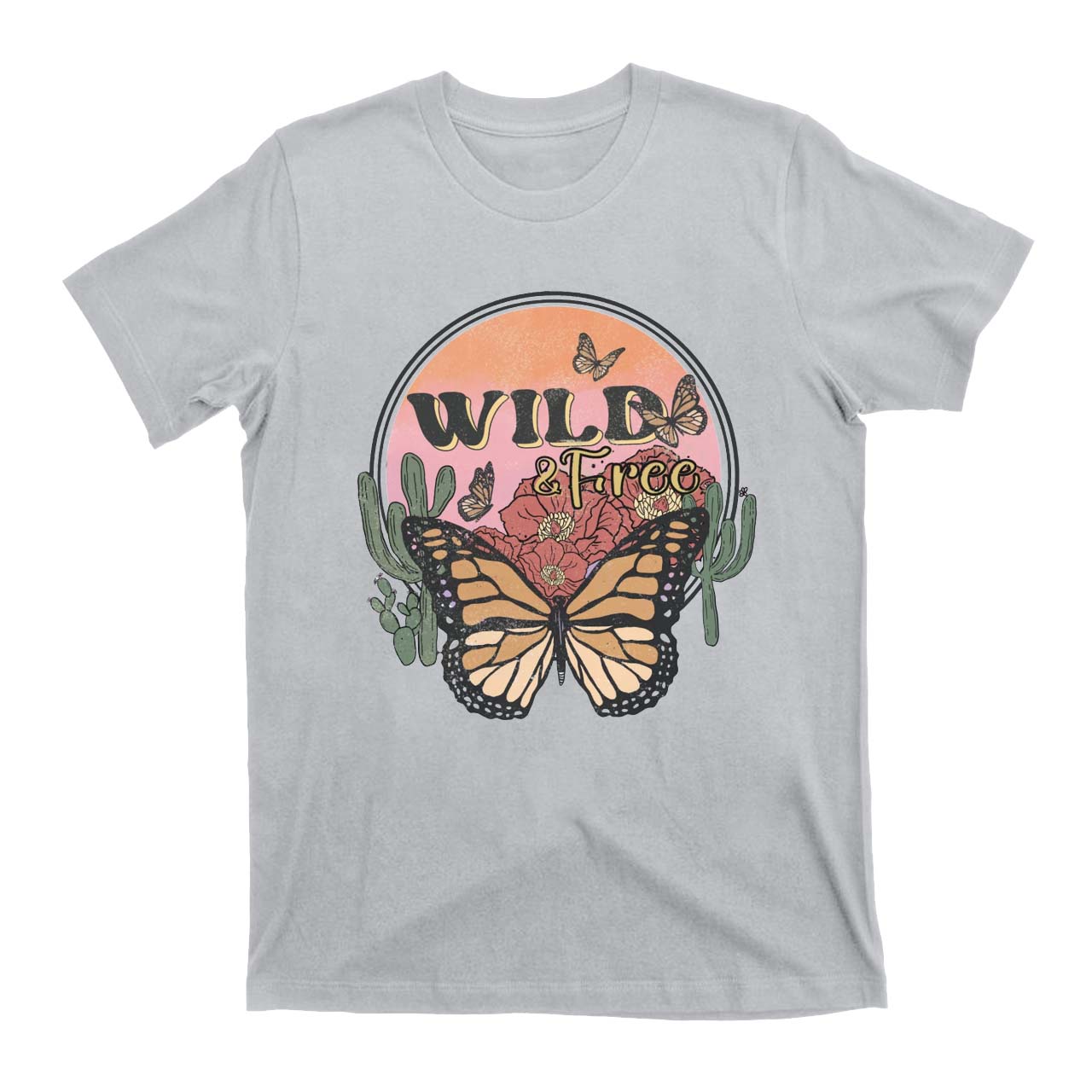 Wild And Free Butterfly Cowboy T-Shirts