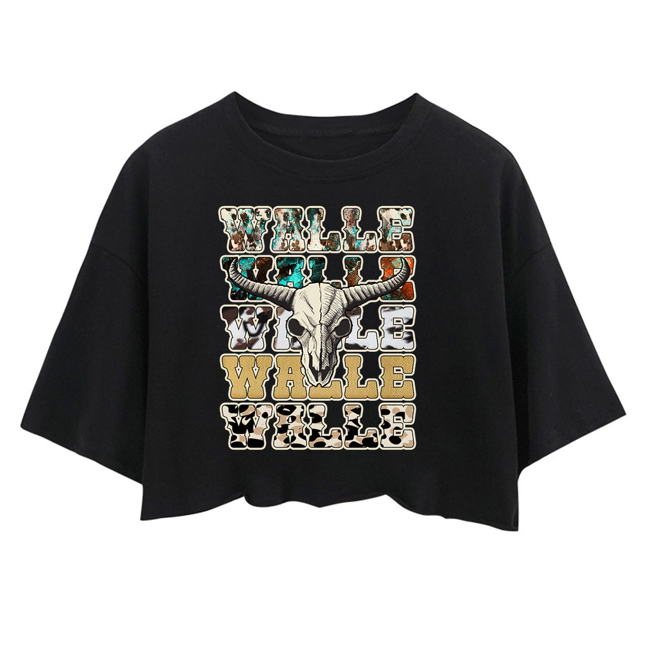 Walle Cowboy Western Country Crop Top