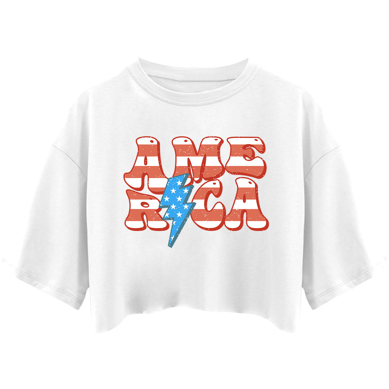 America Independence Day Western Cowboy Crop Top