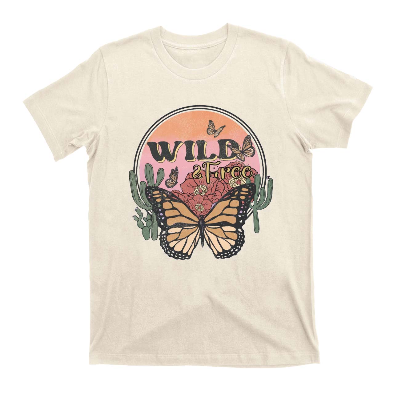 Wild And Free Butterfly Cowboy T-Shirts