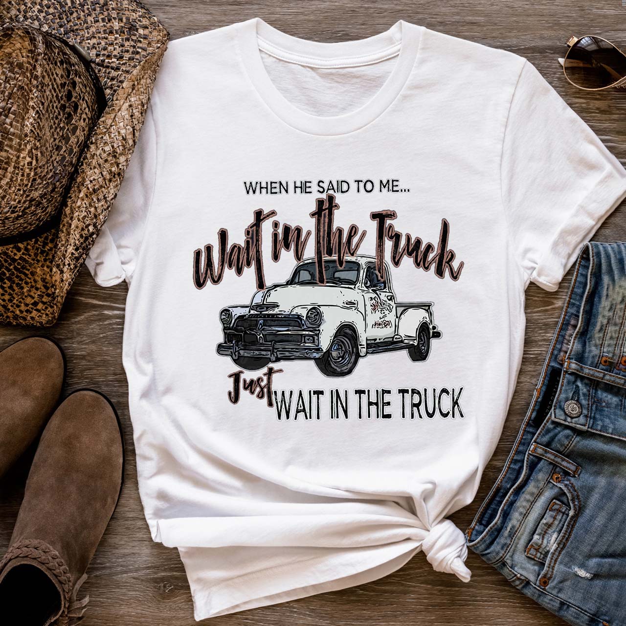 Wait In The Truck Cowboys T-Shirts