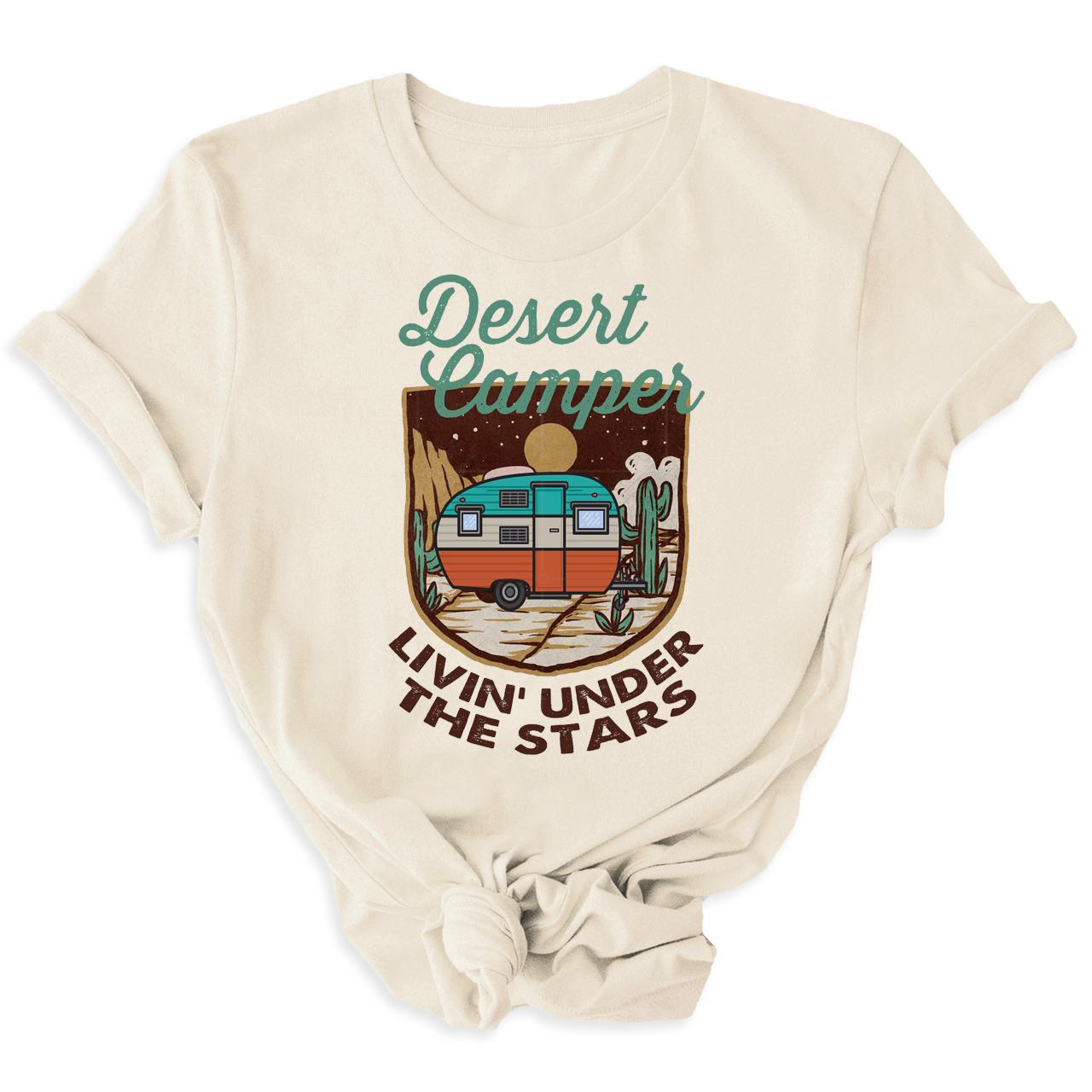 Desert Camper Livin' Under The Stars Cowboy Tees