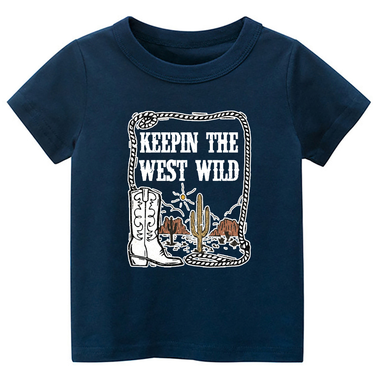 Keepin' The West Wild Cowboy Kids T-Shirt