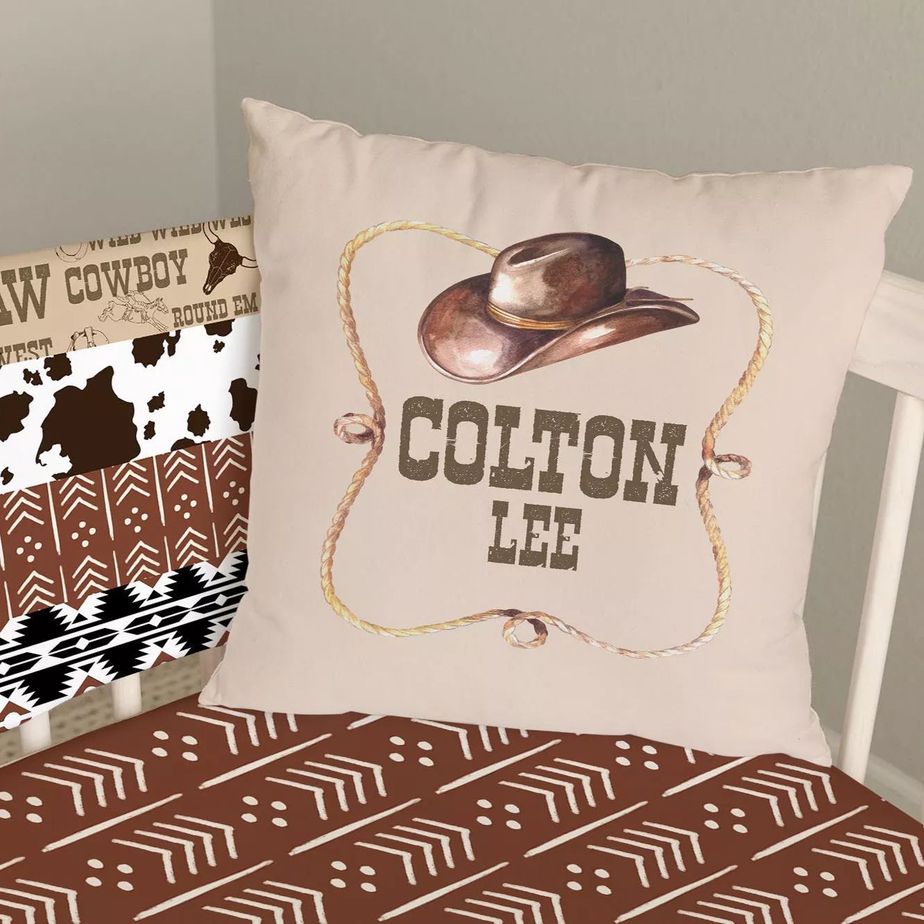 Cowboy Baby Boy Pillow Cover