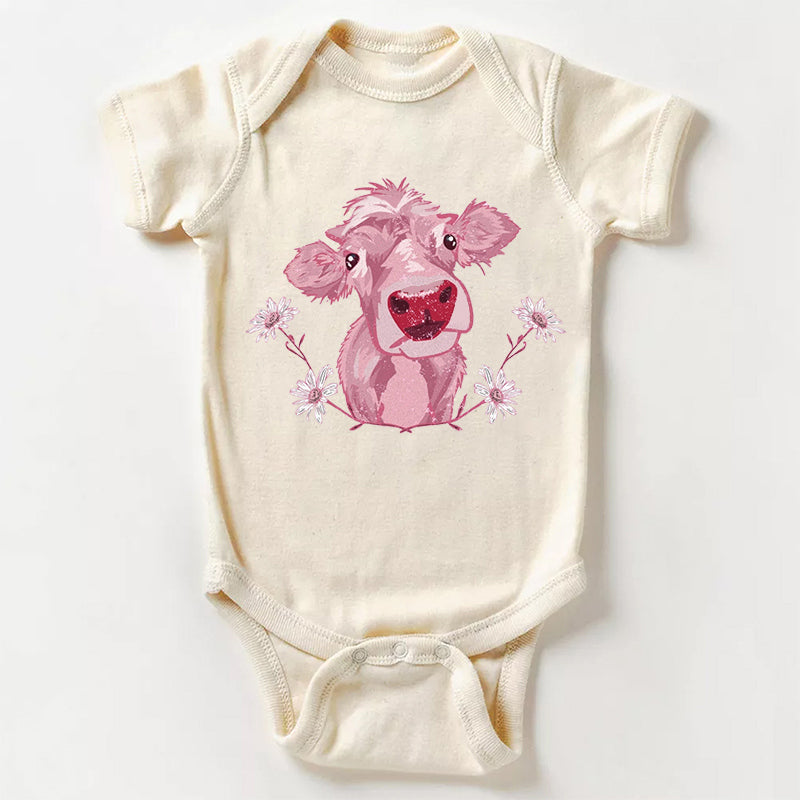 Pasture Pink Calf Baby Bodysuit