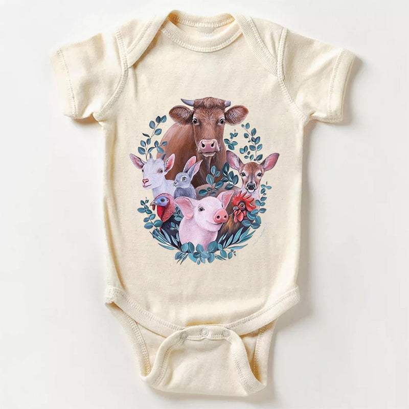 Farm Friends Baby Bodysuit