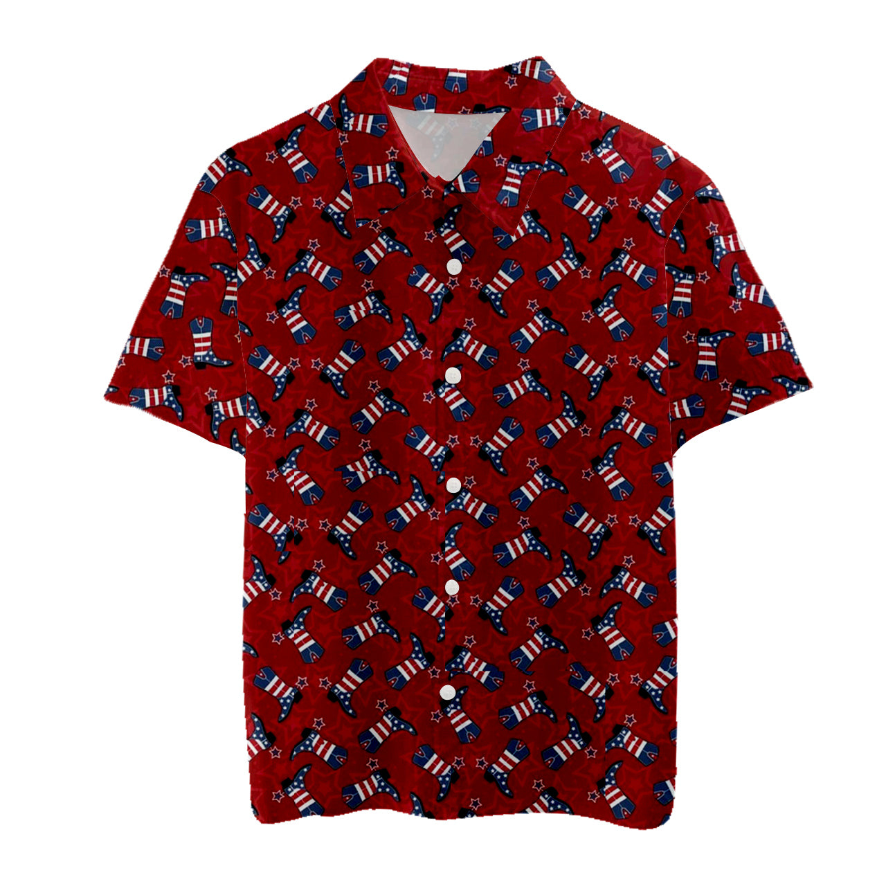4th Of July Boots Button Up Shirts