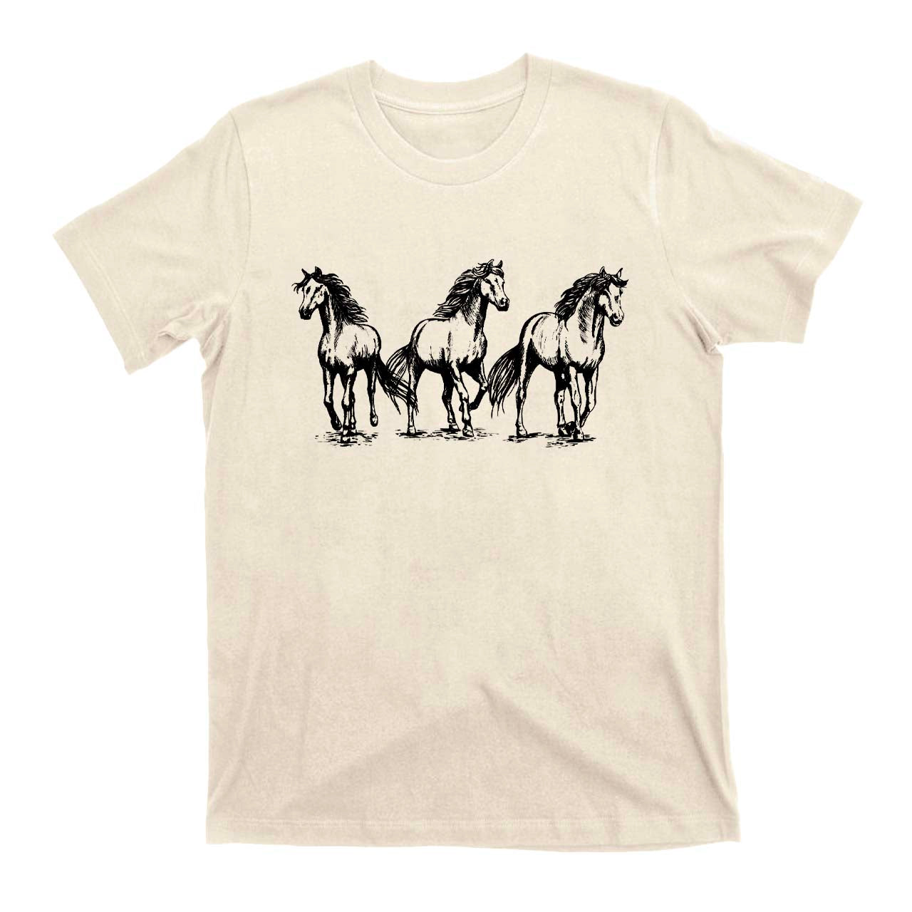 Three Horses Western Cowboy T-Shirts