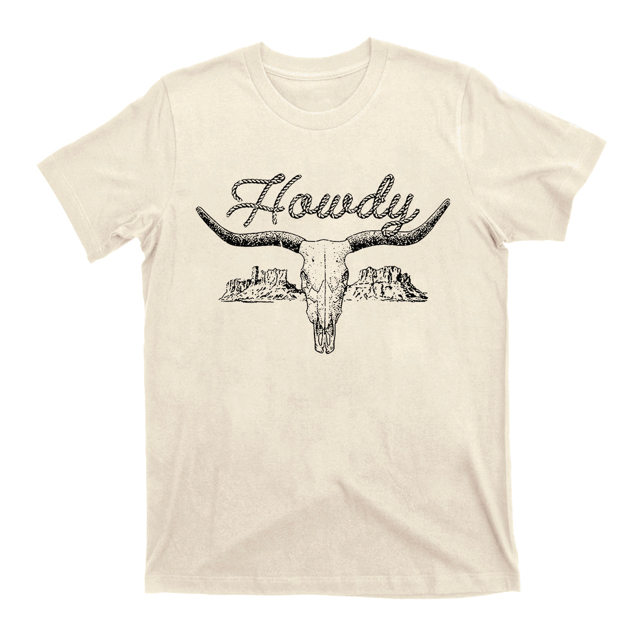 Western Ropes Bull Skull Shirts