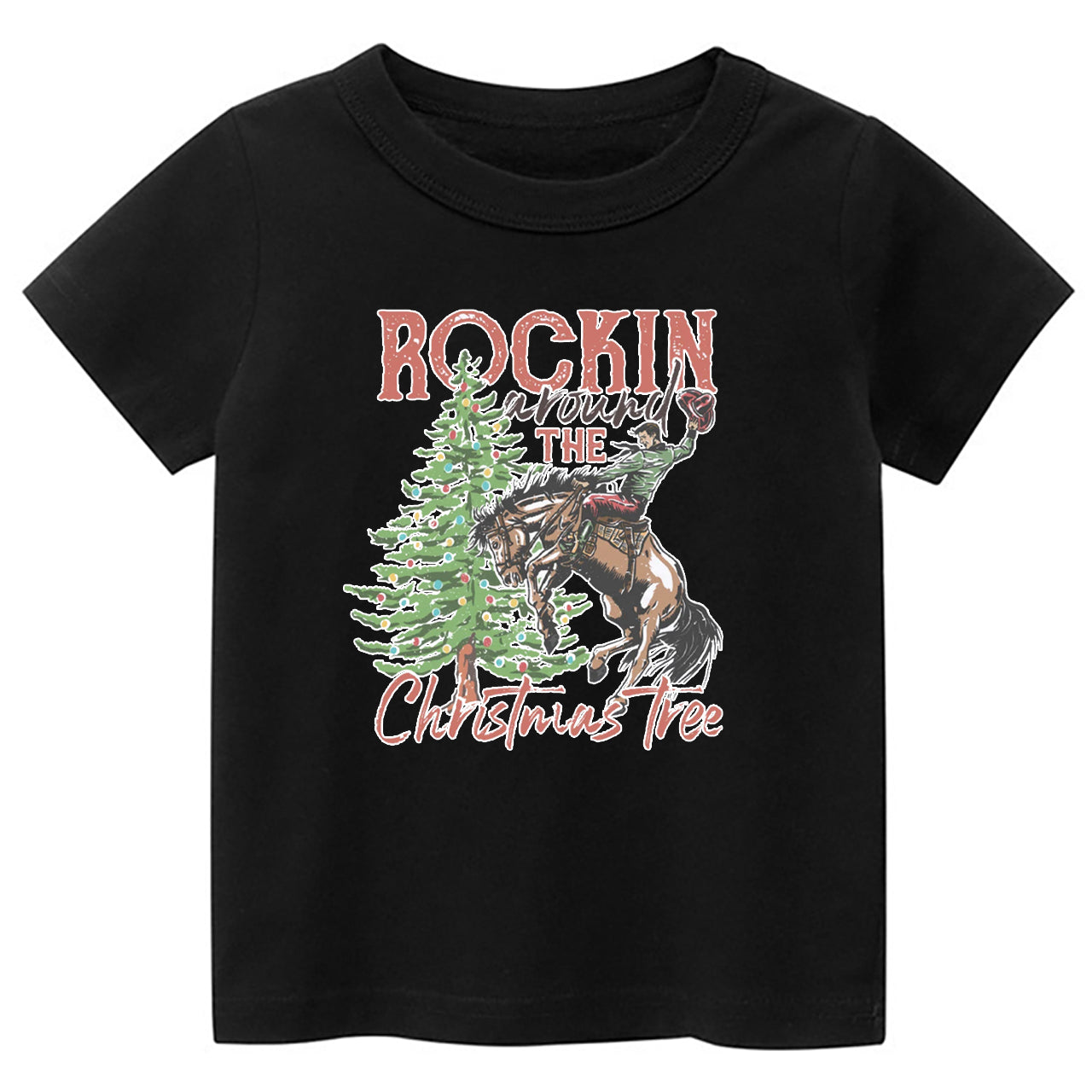 Rockin' Around The Christmas Tree Kids T-shirts