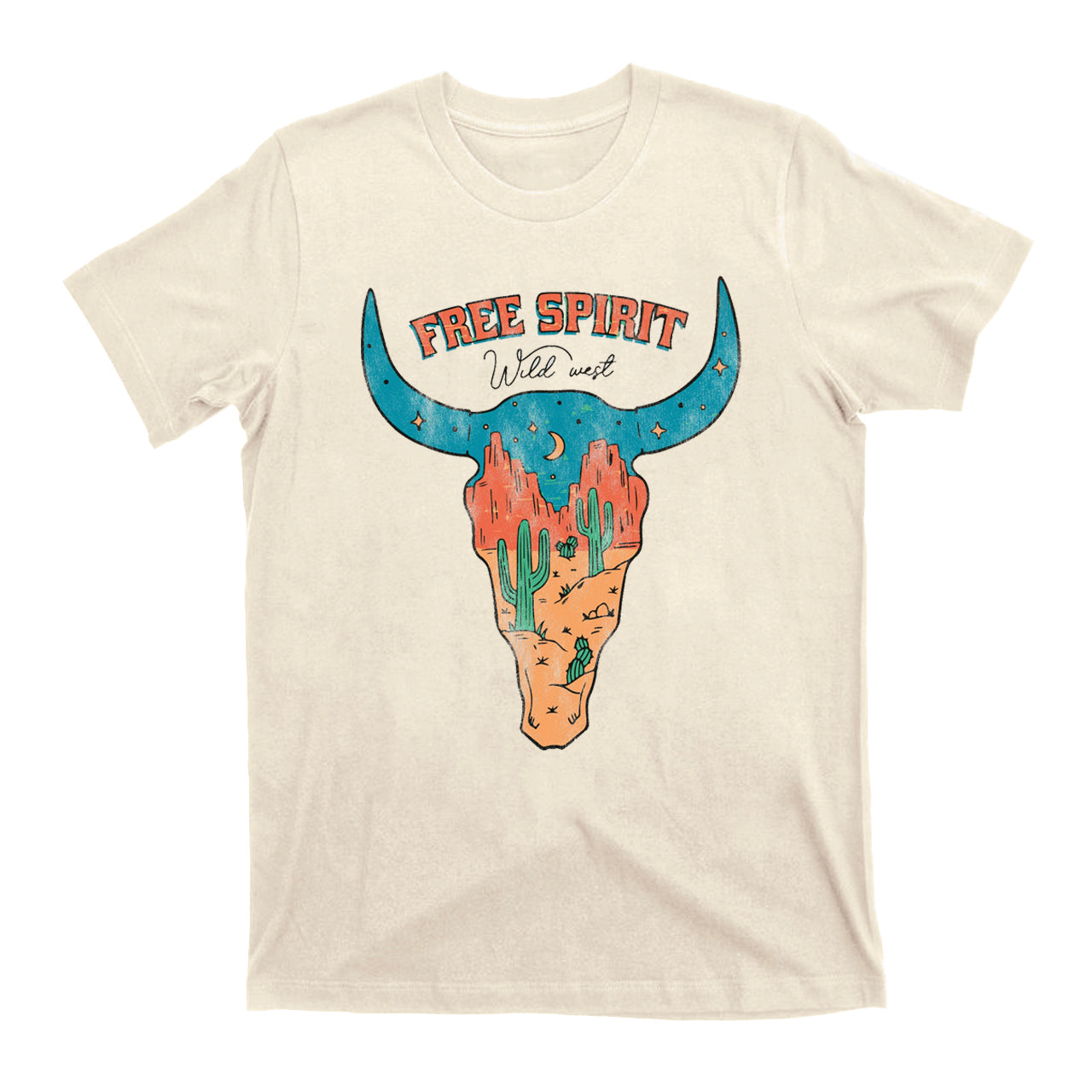 Vintage Western Free Spirit Distressed T-Shirts
