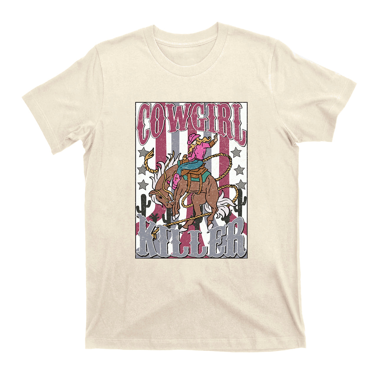 Cowgirl Killer Horse Riding Vintage T-Shirts