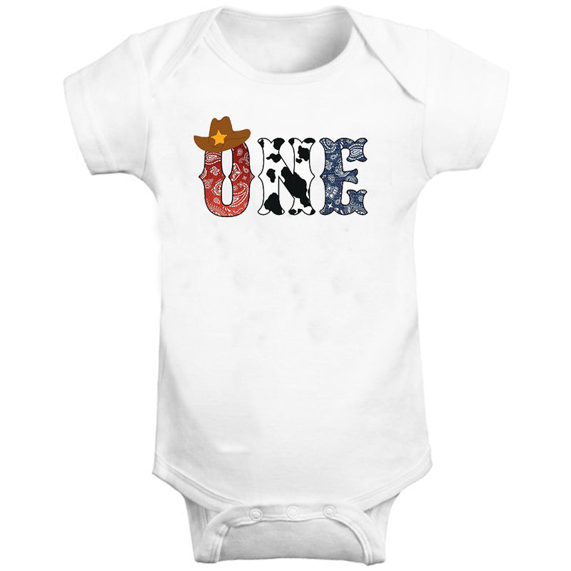 Personalized Cowboy Farm Birthday Baby Bodysuit