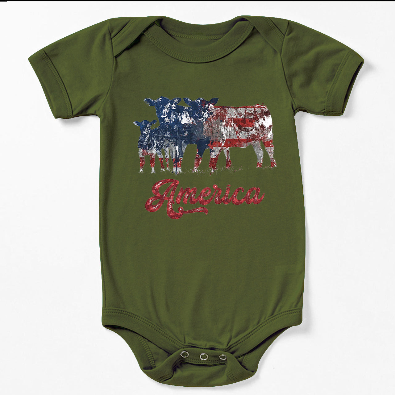 America 4th Of July Memorial Day Baby Bodysuit