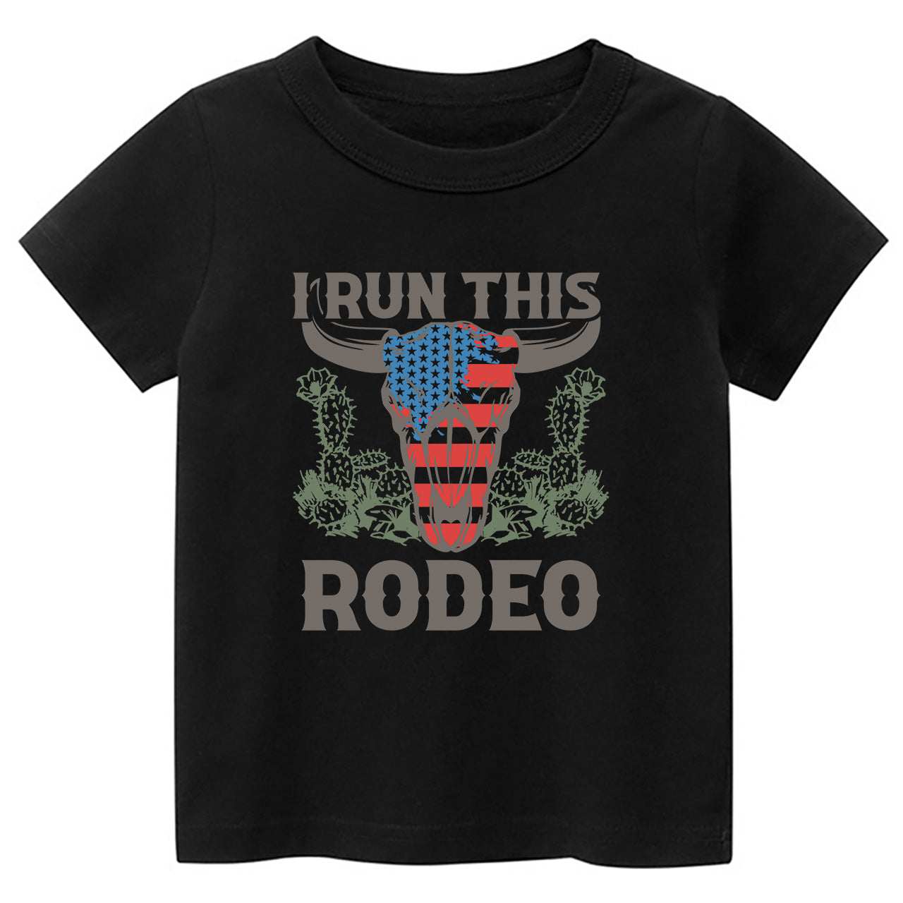I Run This Rodeo Cowboy Kids T-shirt