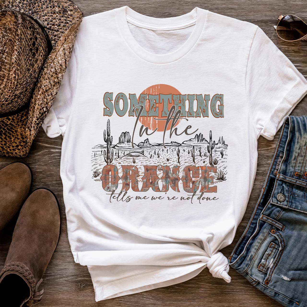 Something In The Orange Westen Cowboy Tees