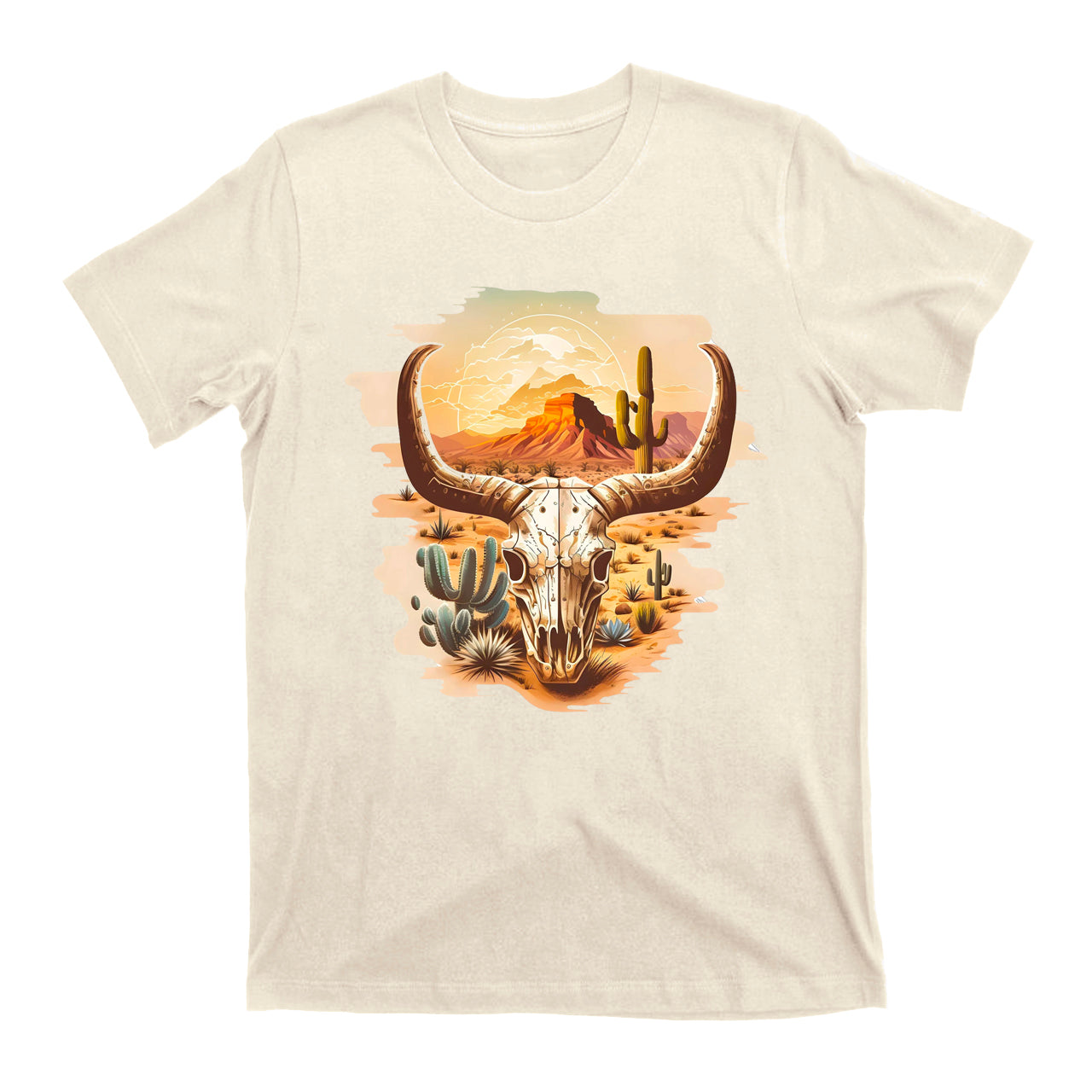 Cow Skull Western Desert Cowboy T-Shirts