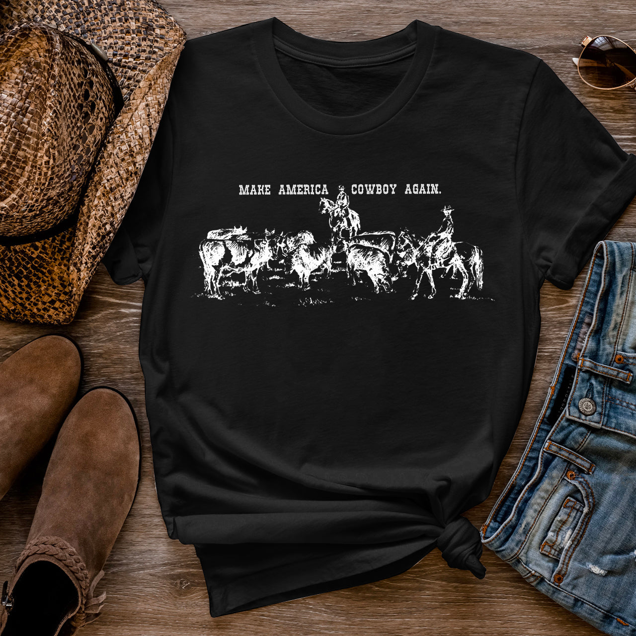 Make America Cowboy Again Patriotic Shirt