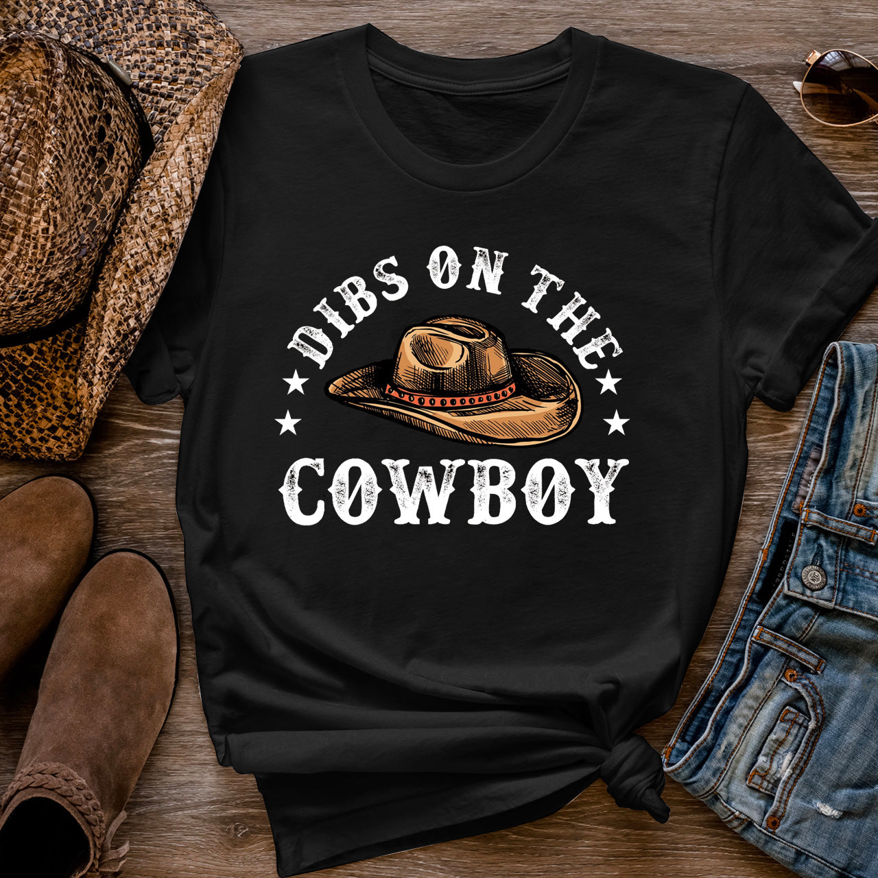 Dibs On The Cowboy Western Tees