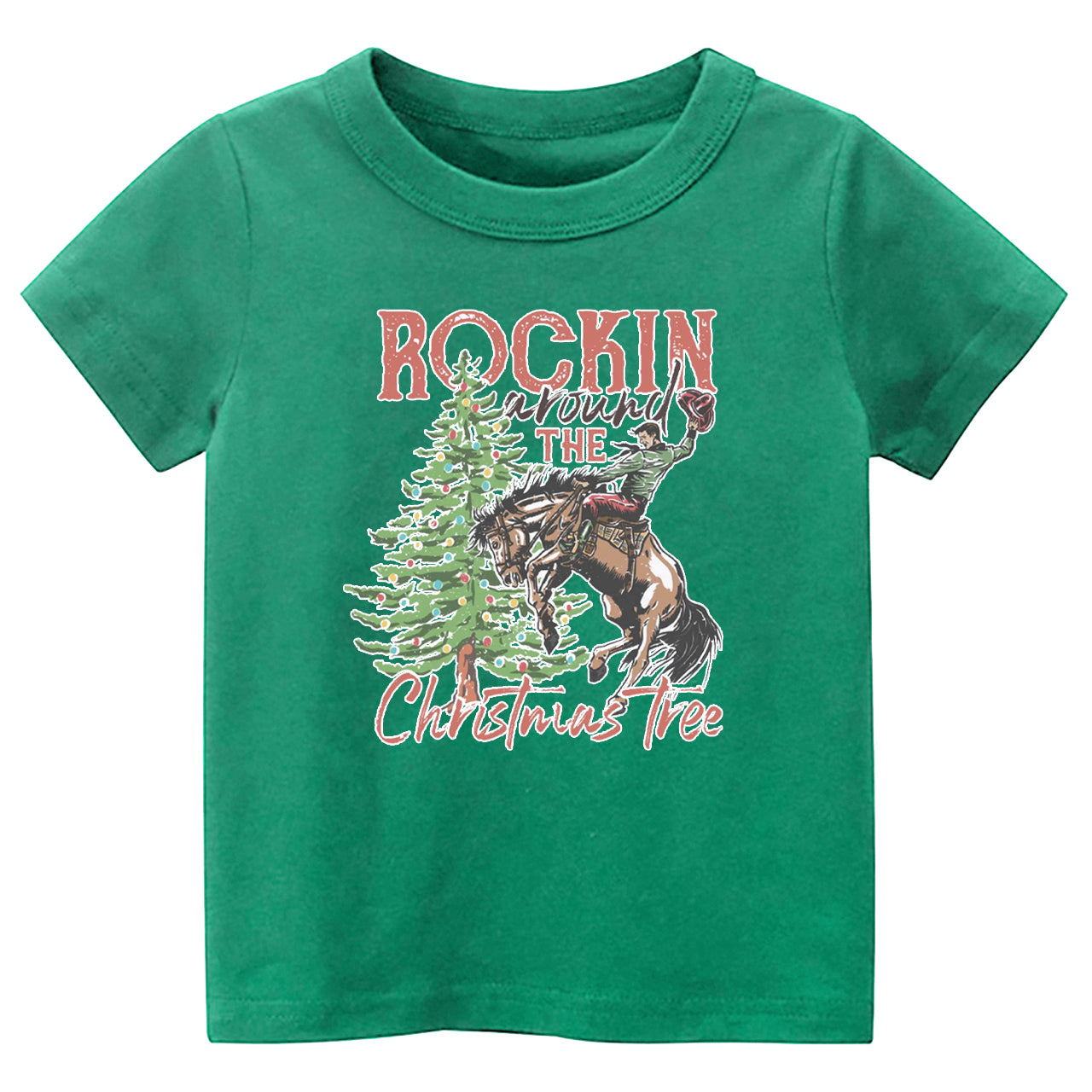 Rockin' Around The Christmas Tree Kids T-shirts