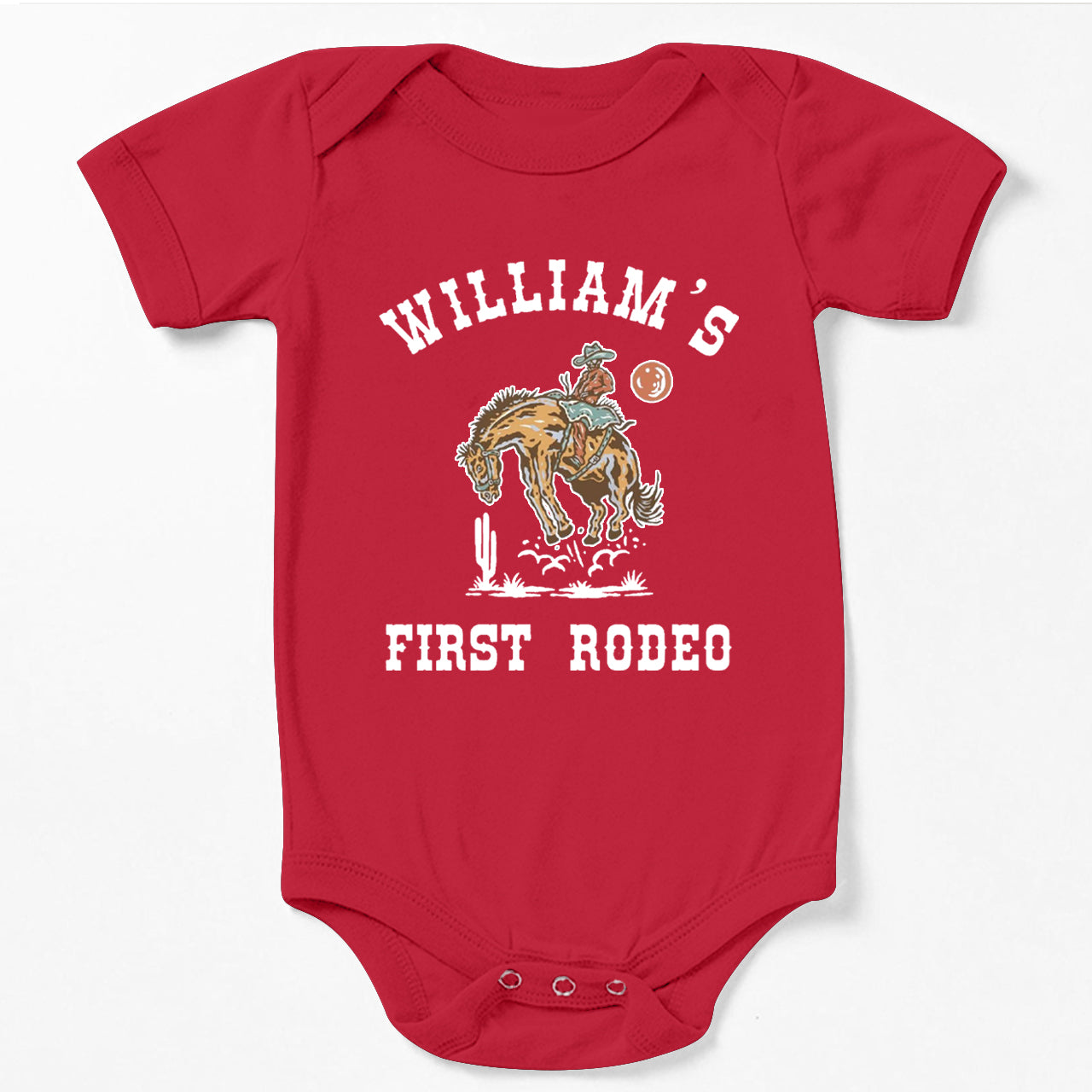 Customized My First Rodeo Baby Bodysuit