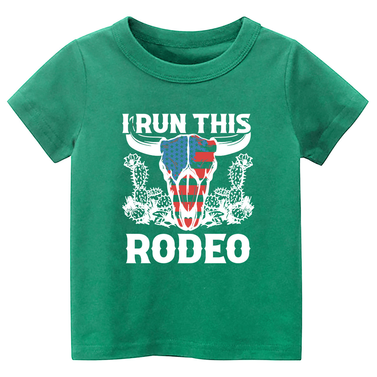 I Run This Rodeo Cowboy Kids T-shirt