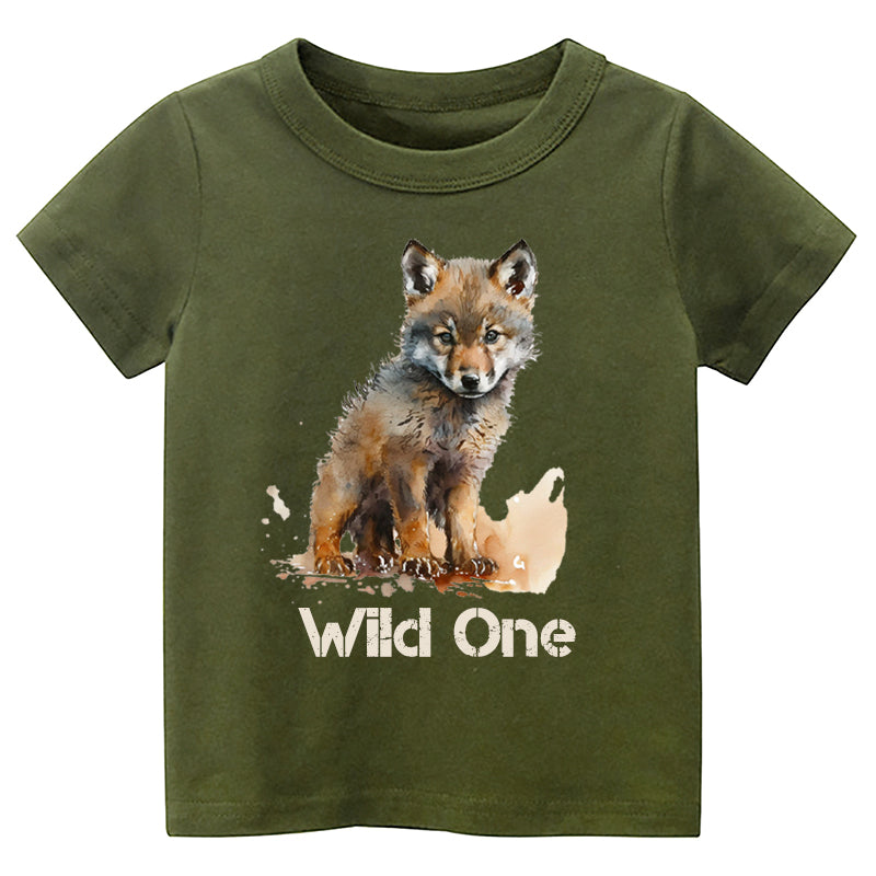 Wild One Wolf Kids T-shirt