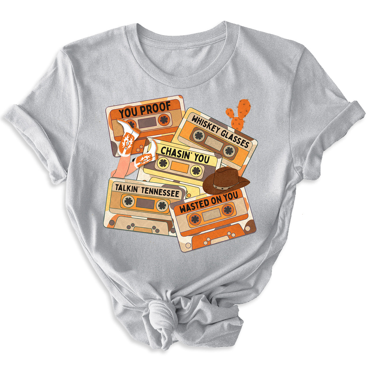 Country Music Cassette Tapes Retro Tees