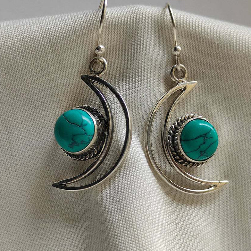 Moon Turquoise Earrings