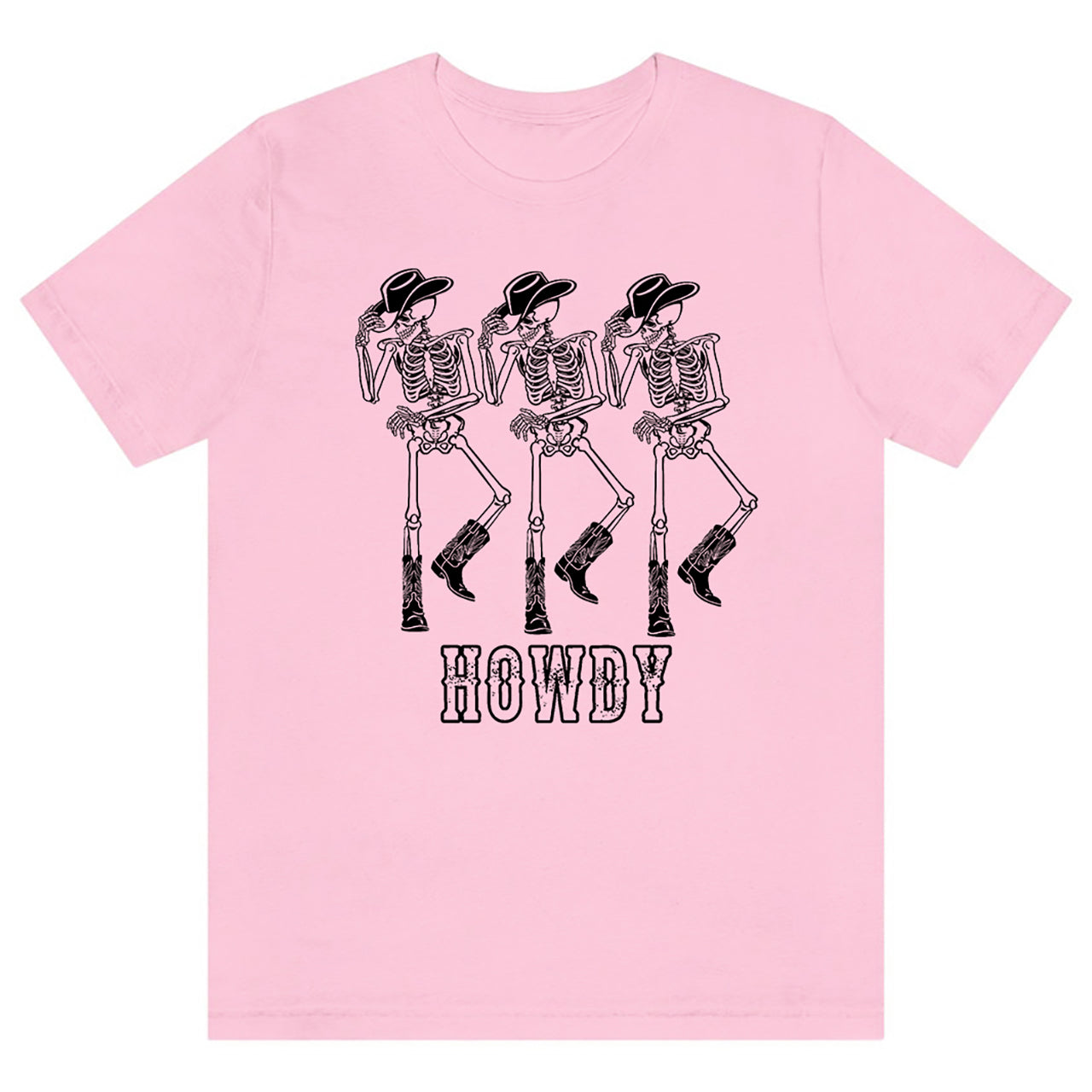Howdy Dancing Skeleton Cowboy Tee