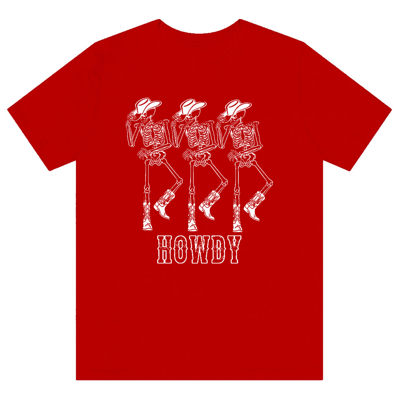 Howdy Dancing Skeleton Cowboy Tee