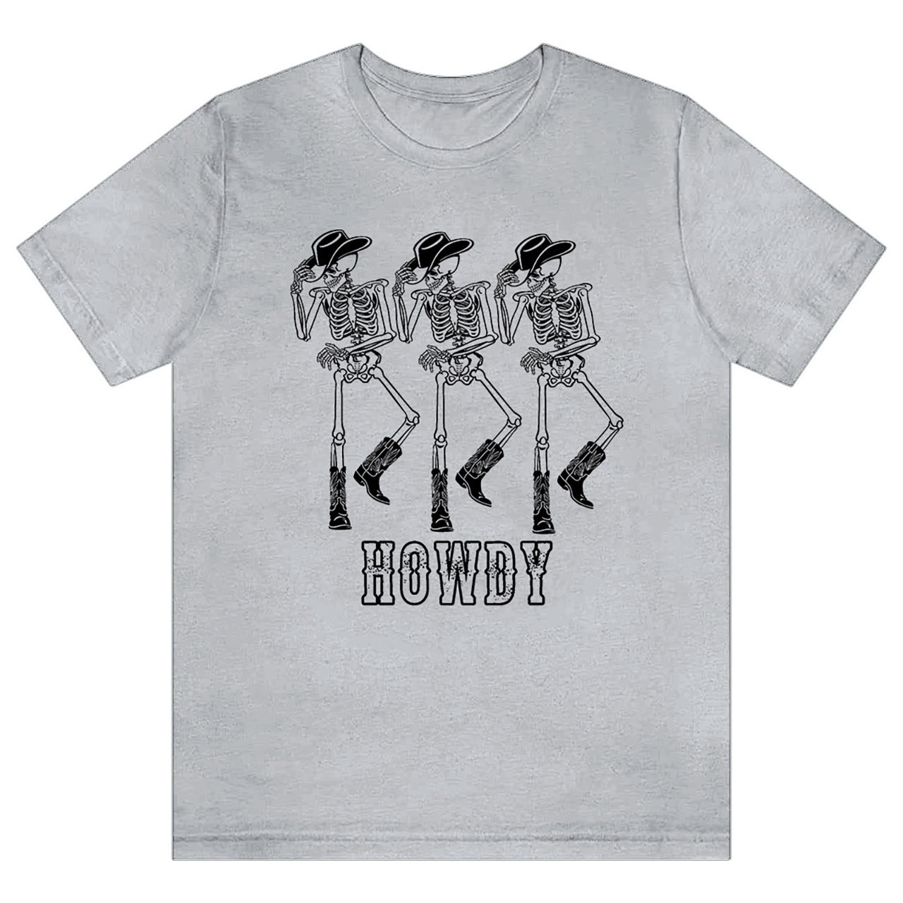 Howdy Dancing Skeleton Cowboy Tee