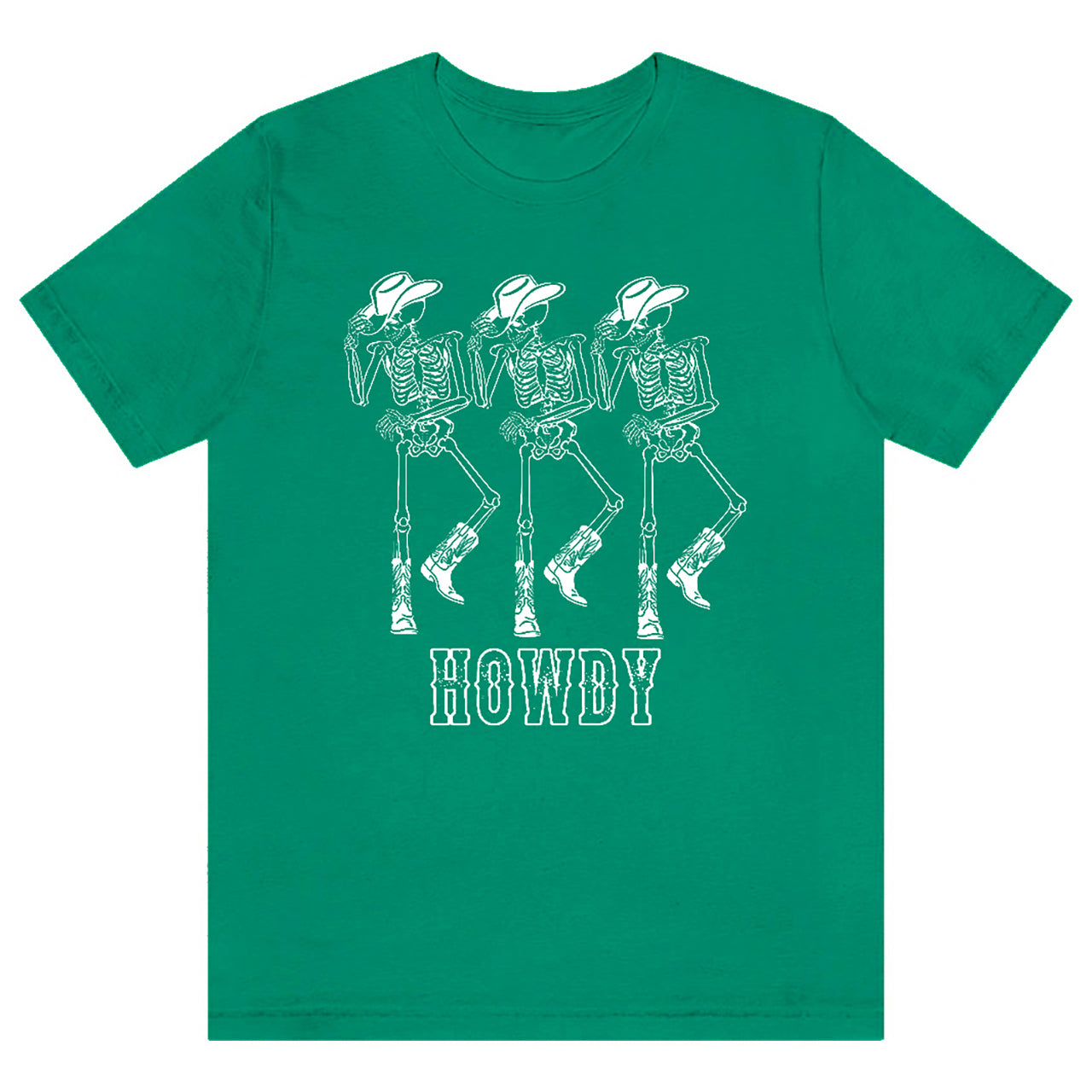 Howdy Dancing Skeleton Cowboy Tee