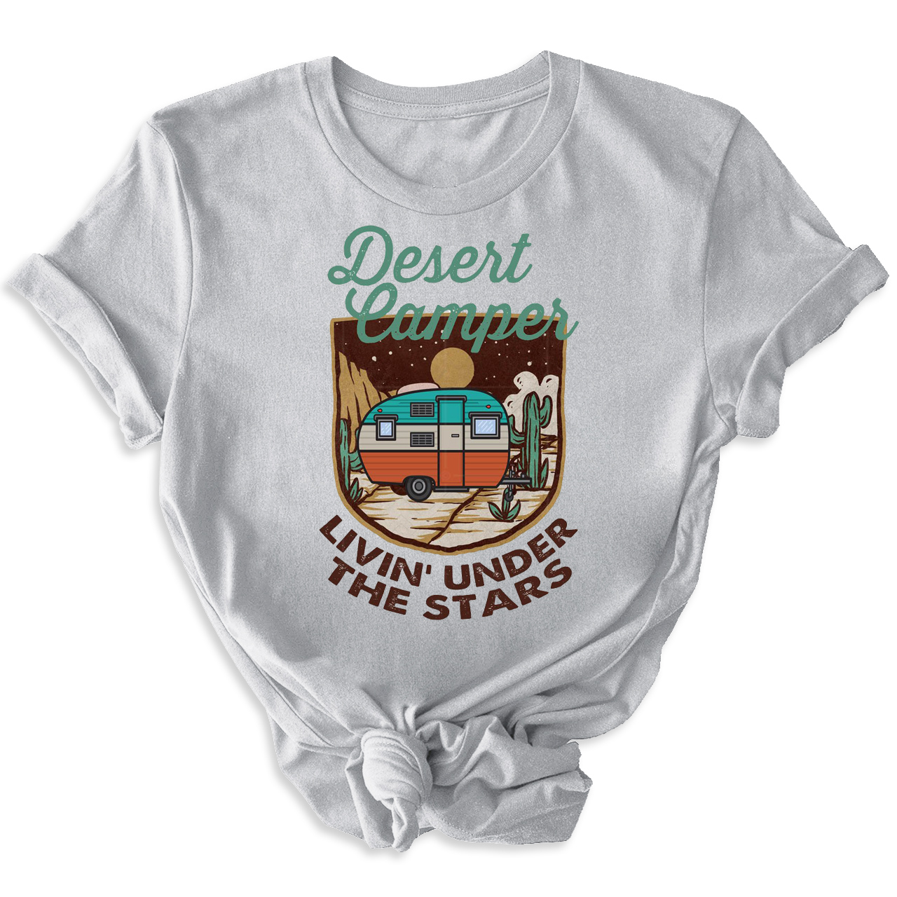 Desert Camper Livin' Under The Stars Cowboy Tees