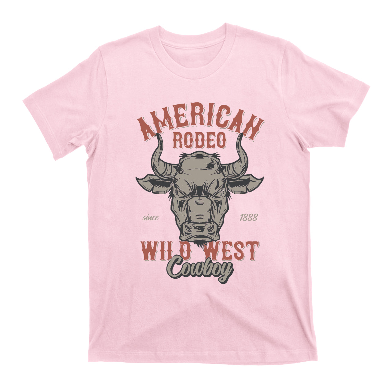 Men's Vintage Rodeo Cowboy Wild West Bull T-shirts