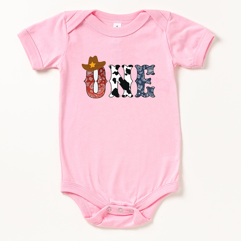 Personalized Cowboy Farm Birthday Baby Bodysuit