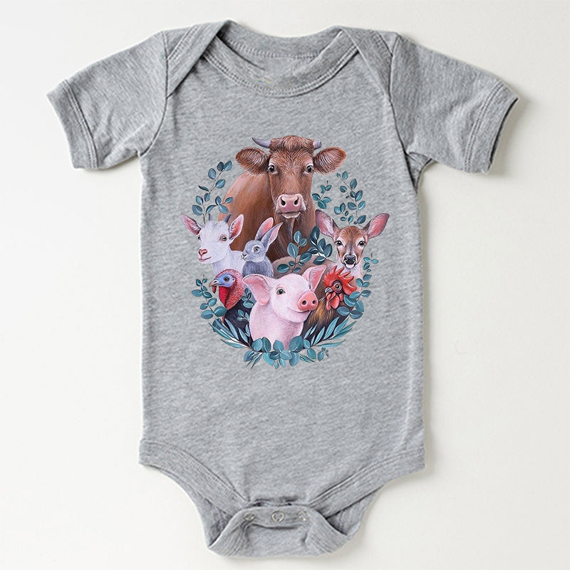 Farm Friends Baby Bodysuit