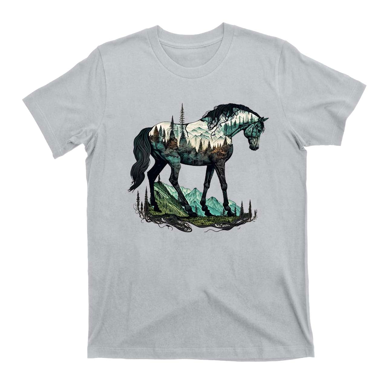Horse And Forest Cowboy T-Shirts