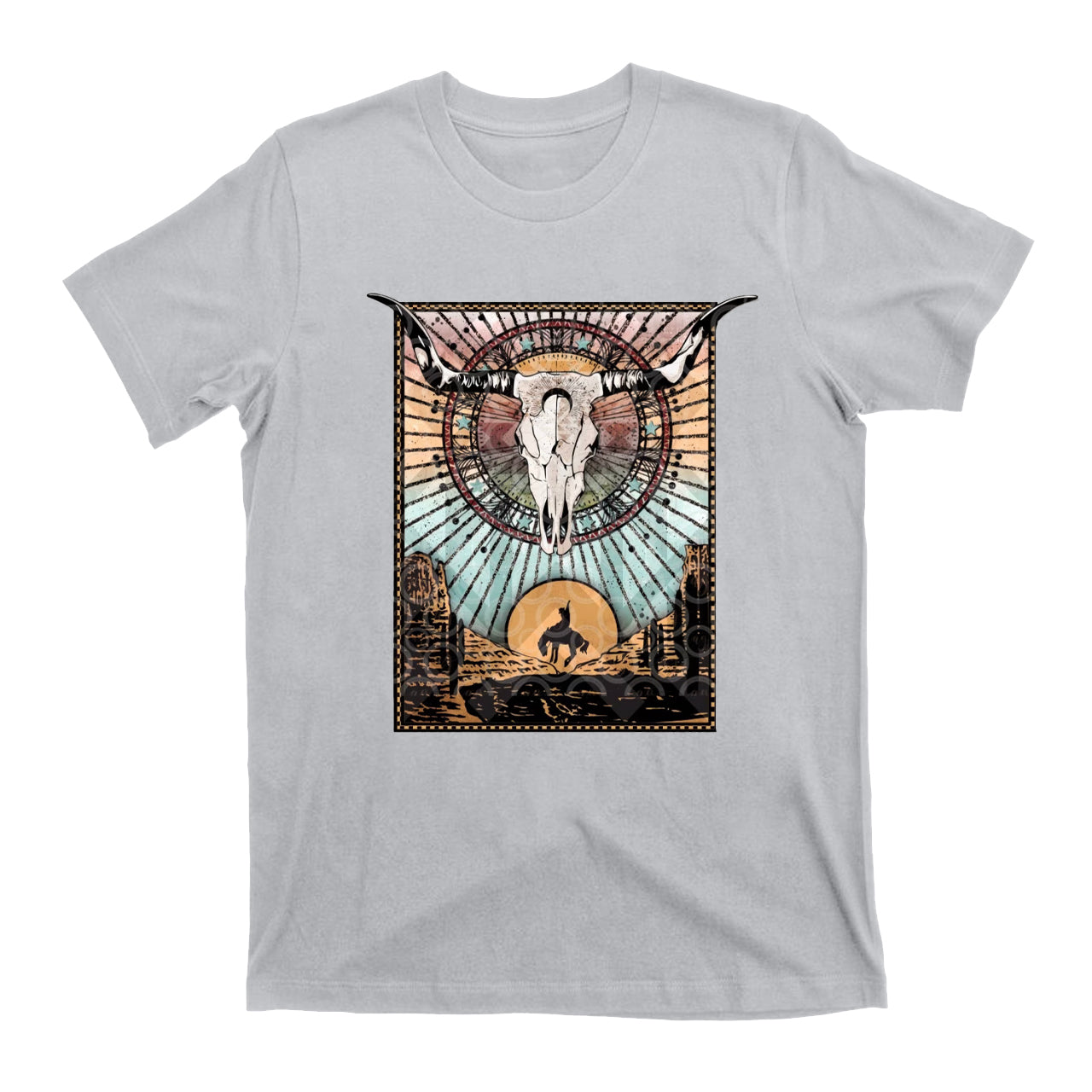 Western Boho Skull Desert Boho Skull Cowgirl Shirts