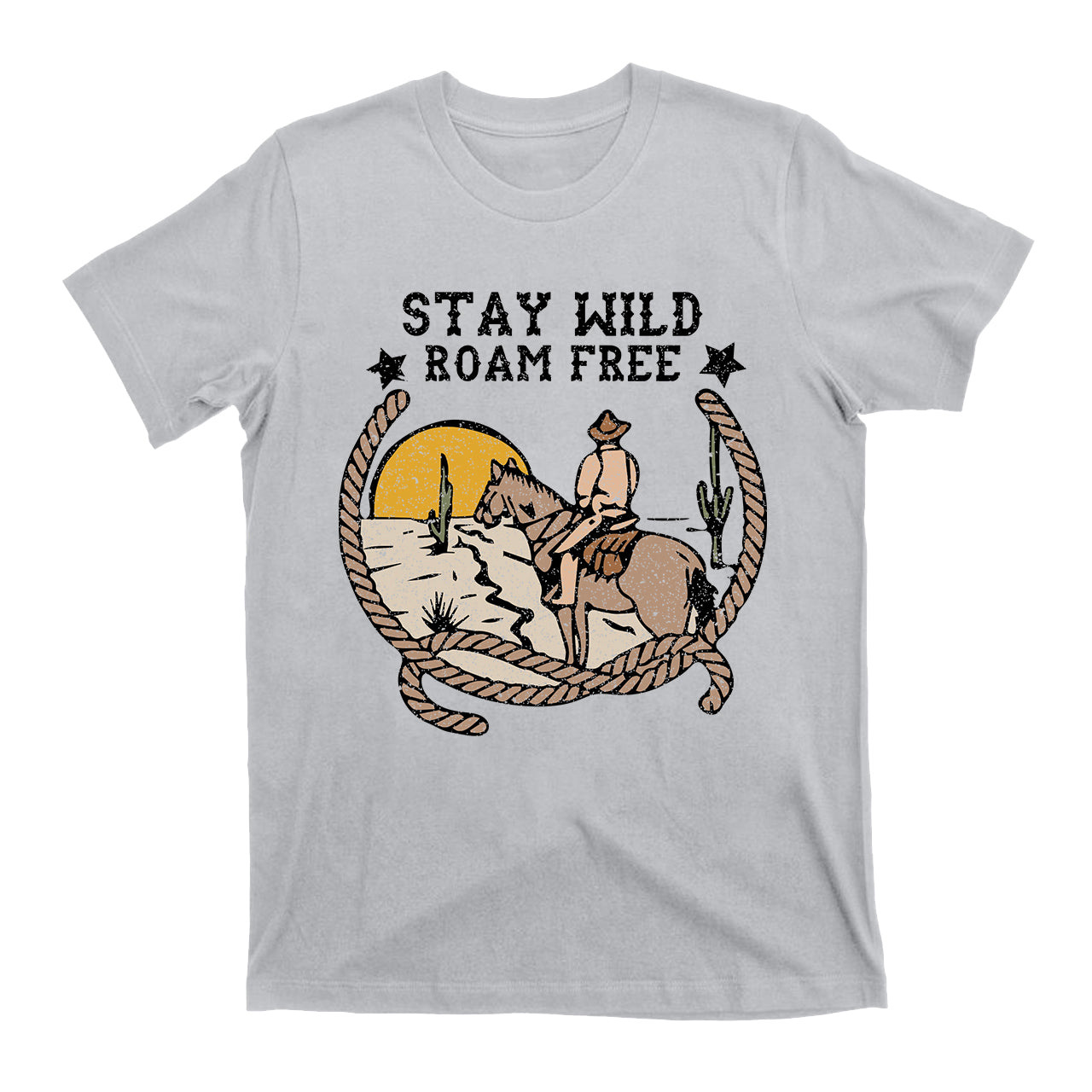 Stay Wild Roam Free Vintage Cowboy T-Shirt