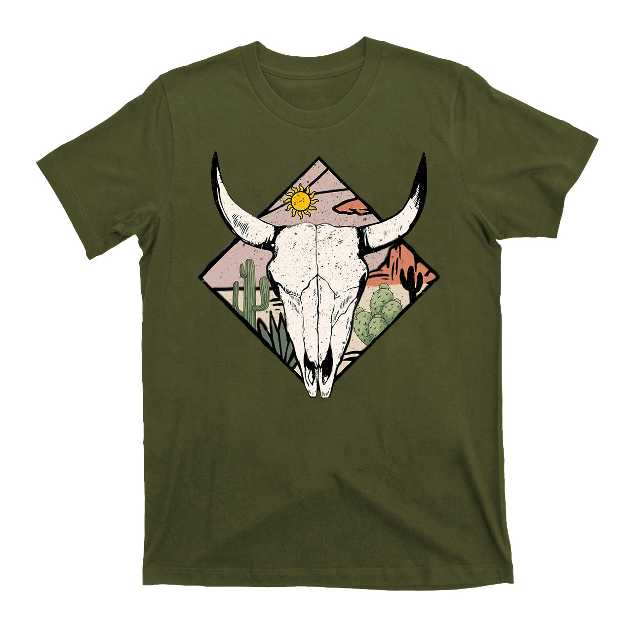Boho Cow Skull Shirts