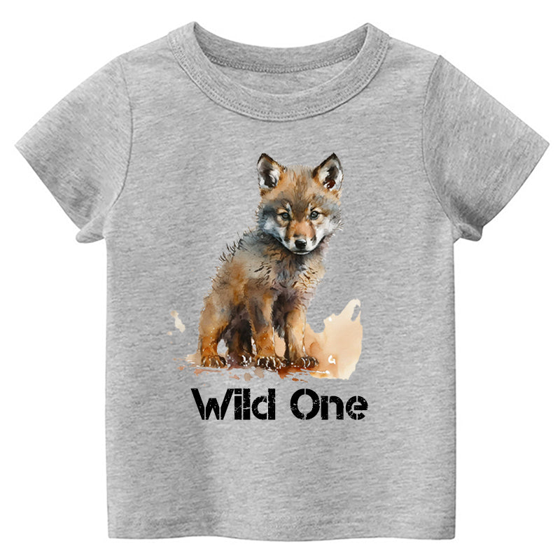 Wild One Wolf Kids T-shirt