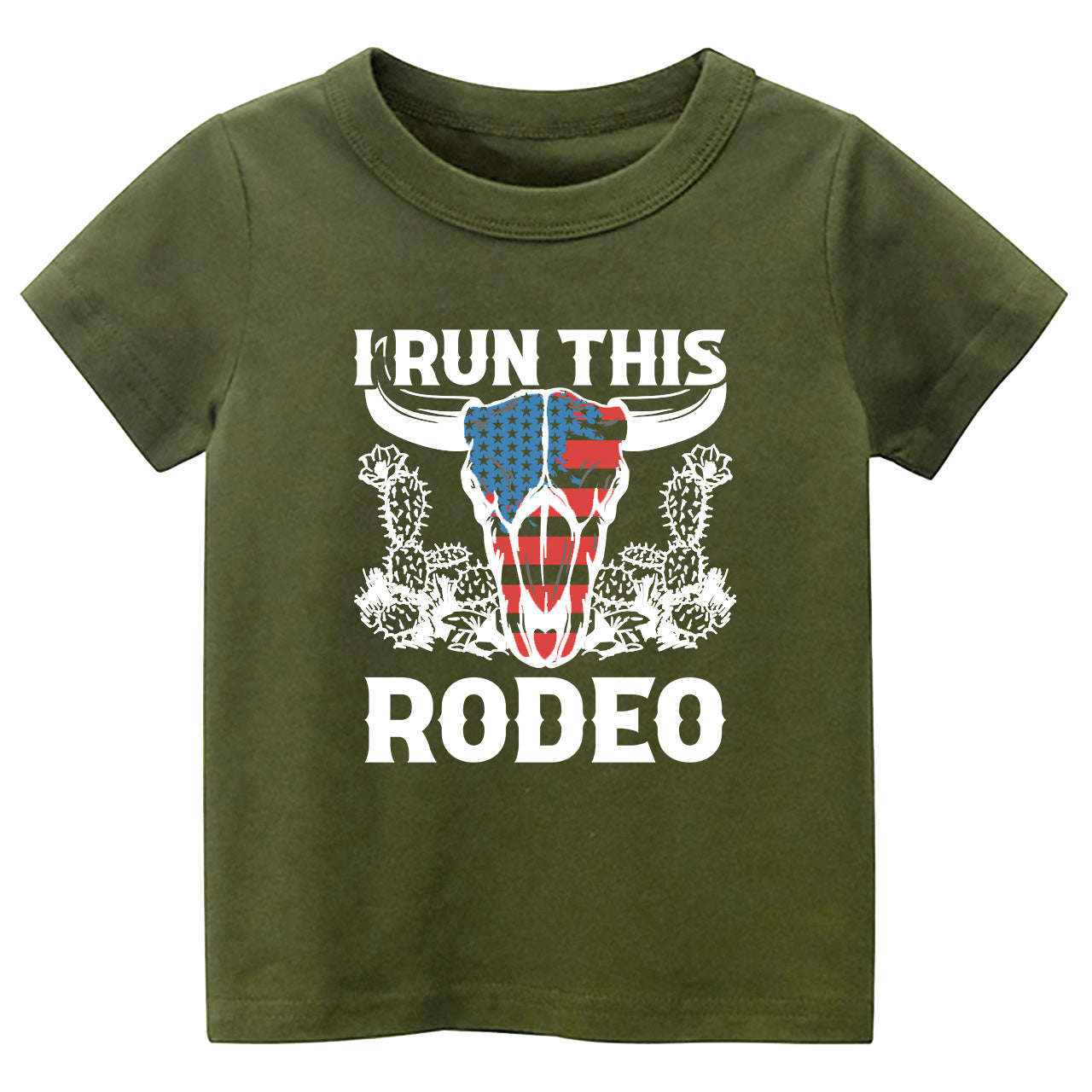 I Run This Rodeo Cowboy Kids T-shirt