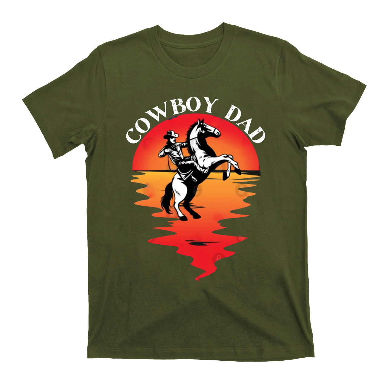 Cowboy Dad Sunset Cowboy T-Shirts