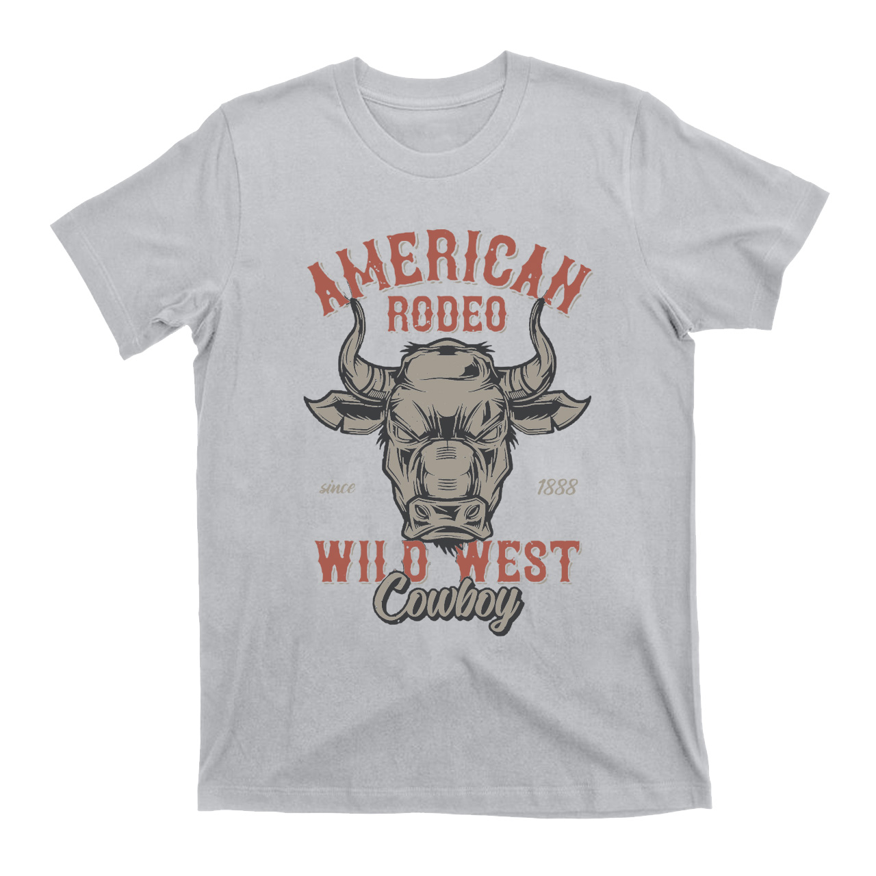Men's Vintage Rodeo Cowboy Wild West Bull T-shirts