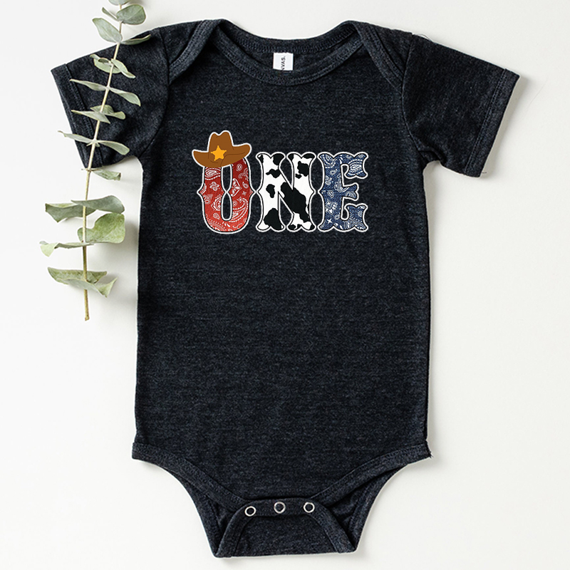 Personalized Cowboy Farm Birthday Baby Bodysuit