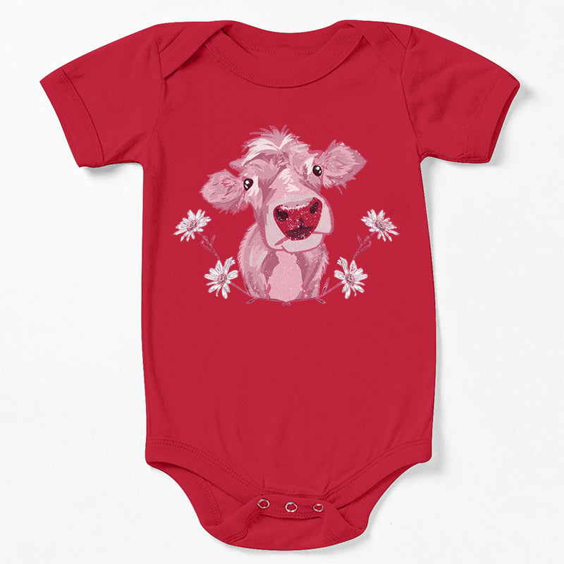 Pasture Pink Calf Baby Bodysuit